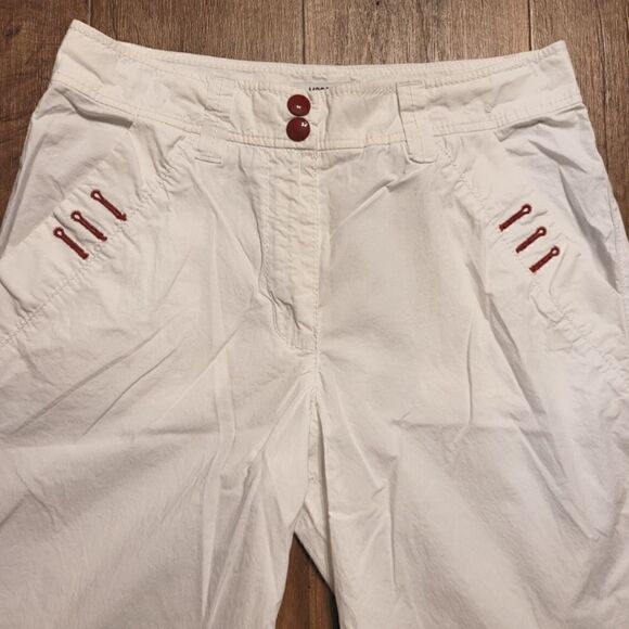 Love Moschino Jeans Donna Crop White Pants Size 2 - Picture 3 of 6